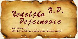 Nedeljko Pejčinović vizit kartica
